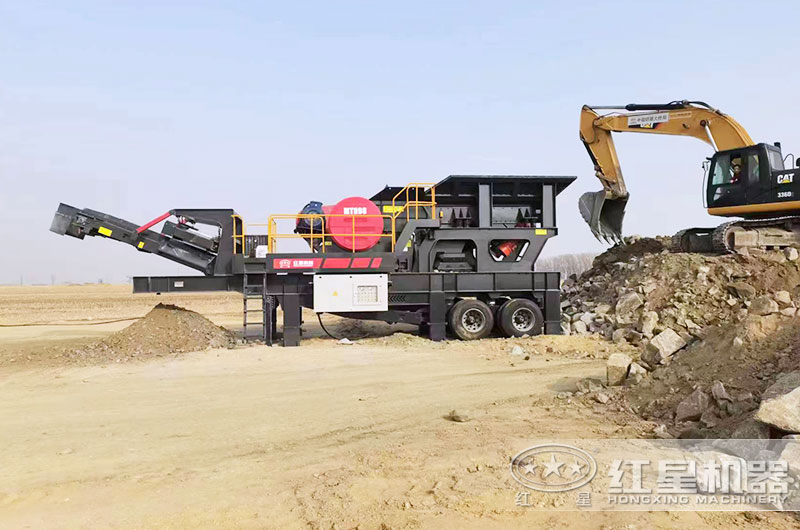 廣西客戶顎式移動破碎機(jī)工作現(xiàn)場 廣西客戶顎式移動破碎機(jī)工作現(xiàn)場